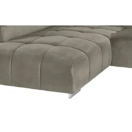 U N O Sports uno Ecksofa aus Samt Origo ¦ grau ¦ Maße (cm): B: 308 H: 70 T: 225.0