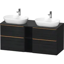 Duravit D-Neo Konsolenwaschtischunterbau wandhängend Eiche Schwarz Matt 1400x550x664 mm - DE4970B041 DE4970B04160000,