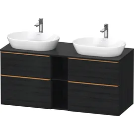 Duravit D-Neo Konsolenwaschtischunterbau wandhängend Eiche Schwarz Matt 1400x550x664 mm - DE4970B041 DE4970B04160000,
