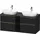Duravit D-Neo Konsolenwaschtischunterbau wandhängend Eiche Schwarz Matt 1400x550x664 mm - DE4970B041 DE4970B04160000,