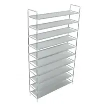 vidaXL Schuhregal 97 x 8 x 18 cm silber / silbern