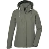 KILLTEC Damen Funktionsjacke wasserdicht/Outdoorjacke mit abzippbarer Kapuze KOS 61 WMN JCKT, helloliv, 44,