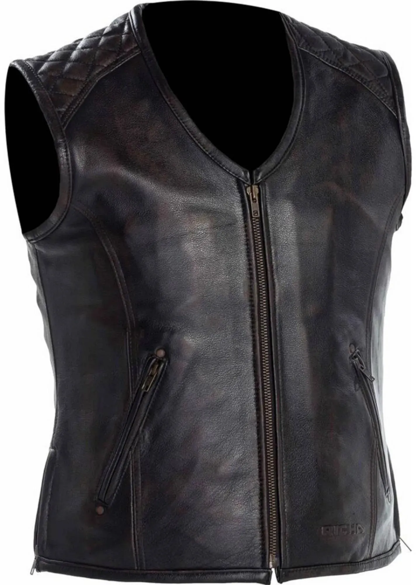 Richa Colt Gilet Black Motorrad Weste, schwarz, Größe 4XL für Männer