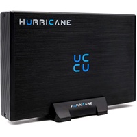 HURRICANE GD35612 Externe Festplatte 12TB, 3.5" USB 3.0 Aluminium HDD mit Netzteil für PC, Laptop kompatibel mit Windows mac OS Linux