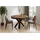 WFL GROUP Runder Ausziehbarer Esstisch 120 cm x 76 cm braun