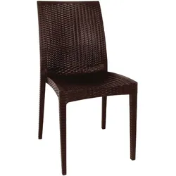 Bistrostuhl aus Rattan PP Braun - 4er Set - - Bolero. Bolero