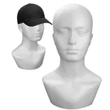 Mannequin-Kopf für Perücken, männliche Perücke, Schaufensterpuppenkopf-Modell – Kosmetologie, weiß, männliches Manikin-Modell für Schönheitssalon, Styling, Kopfhörer, Hüte, Brillen, Haarteile