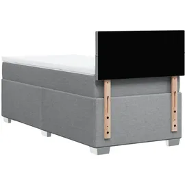 vidaXL Boxspringbett 90 x 200 cm Hellgrau