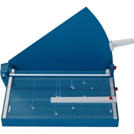DAHLE 517 Hebel-Schneidemaschine mit manueller Bügelpressung (550 mm bis DIN A3, Schnitthöhe 3,5 mm, Metalltisch) Blau
