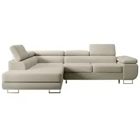 Selsey Ecksofa mit Schlaffunktion Stevil , grau , Maße (cm): B: 275 H: 90