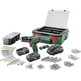 Bosch PSR 1800 LI-2 inkl. 2 x 1,5 Ah Akku + 241-tlg. Zubehör-Set