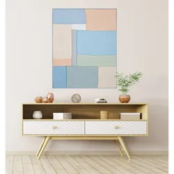 Bild mit Rahmen GILDE "Bild rechteckig Cubic mehrfarbig H. 102 cm", bunt (farbe bild(er): mehrfarbig), B:82cm H:102cm T:5cm, Leinwand, Bilder