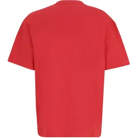FUBU T-Shirt "Fubu FBMQ12111RED Fubu Varsity T-Shirt", Herren, Gr. S, rot, weiß, schwarz, 100% Baumwolle, bedruckt, loose fit, Rundhals, Shirts T-Shirt