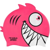 Aqua Speed Piranha Badekappe | Kinder | Lustige Schwimmkappe | Bademütze | Badehaube | Schwimmmütze | Sport | Schwimmen | Silikon, Farbe:Piranha-03