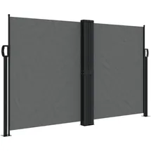 vidaXL Seitenmarkise Ausziehbar 140 x 1000 cm Anthrazit Polyester