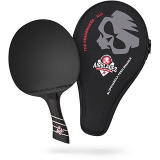 AirBlades The Peace Maker ALC – Professionelles Tischtennisschläger – Kohlefaser-Tischtennisschläger für maximalen Spin und Kontrolle für alle Niveaus – Hartschalentasche und ergonomischer Griff.