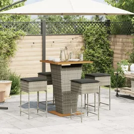 vidaXL Gartenbar-Set 5-tlg. Grau