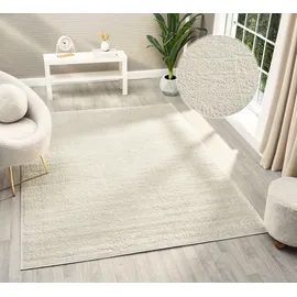 MY HOME Teppich MY HOME "Selin" Gr. 8, beige (cream), B:300cm H:9mm L:400cm, Kunstfaser, Teppiche, Teppich, dezenter Glanz, Schrumpf-Garn-Effekt, im Vintage-Look, dichte Qualität