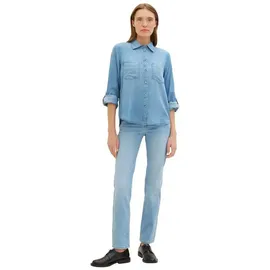 Tom Tailor 1041221 Denim Look Bluse Clean Mid Stone Blue Denim 38