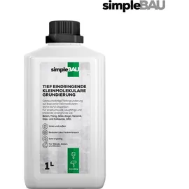 simplebau Flüssigfolie Dichtfolie F1 15 kg + Tiefengrund 1 L und Elastisches Dichtband 10M