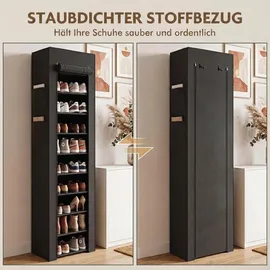 Homcom Schuhregal 30 x 175 x 45 cm stapelbar / schwarz