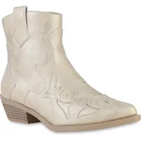 VAN HILL Cowboy Boots in Gold