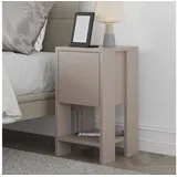 Decortie - Ema Moderner Nachttisch 30cm Breite Schlafzimmermöbel - Mokkagrau - Mokkagrau