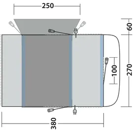 Outwell Wolfburg Air Busvorzelt 270 x 380 cm Grau