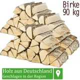 Flameup - Brennholz Kaminholz Birkenholz Holz 90 kg Birke Für Ofen und Kamin Kaminofen Feuerschale Grill Feuerholz Holzscheite Wood 25 cm