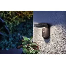 Philips Außenleuchte Aluminium, Kunststoff, Metall 18,8 cm mit Bewegungsmelder schwarz