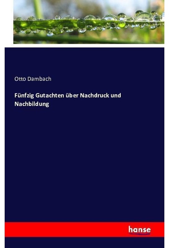 Fünfzig Gutachten Über Nachdruck Und Nachbildung - Otto Dambach  Kartoniert (TB)