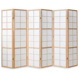 Homestyle4u Paravent Raumteiler 3 4 5 oder 6 teilig Trennwand Shoji Faltbar Natur