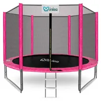 INLEA PREMIUM Jump Trampolin 305 cm mit Außen-Sicherheitsnetz - Rosa - Rosa