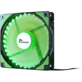 Inter-Tech LED 120mm Fan Gehäuselüfter Gaming Case Modding Beleuchtet (Grün)