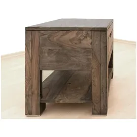 Massivmoebel24 Nachtschrank Sheesham 50 x 35 x 45 cm Grau