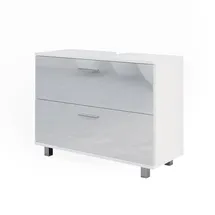 Vicco Waschbeckenunterschrank Ilias 80,2 x 60,8 x 44,2 cm Weiß Hochglanz