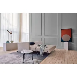 Innovation Living Schlafsofa Cubed mit Armlehnen Stoff Sand Grey 160 cm