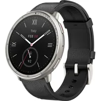 Amazfit Active 2 schwarzes Leder Premium-Version
