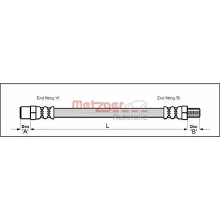 metzger autoteile Bremsschlauch 4112154