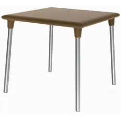 Resol FLASH Quadratischer Tisch Indoor, Outdoor 90x90 Schokolade