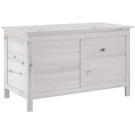 furnicato Gartentruhe 99 x 49,5 x 58,5 cm Weiß