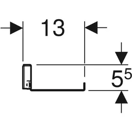 Geberit Wandablage 67,5x5,5x13cm, weiß/pulverbeschichtet, m