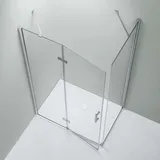nextrend - gmbh Bernstein DX403 Eckdusche mit Drehtür links 120 x 90 cm transparent/8 mm Nano Echtglas