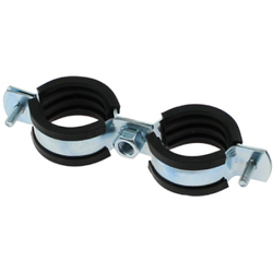 Doppelt-Rohrschelle verzinkter Stahl (Doppelt-Rohrschelle verzinkter Stahl: Doppelt-Rohrschelle 2-Fach 25 - 29 mm)