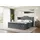 altdecor Boxspringbett VILA-Z, Polsterbett mit Kopfteil, Bettkasten, Fußteil - Hart (H4) Matratze - 160x200 - Dunkelgrau Samt - Dunkelgrau