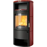 Kaminofen HARK 77 GT FlameKat 5 kW - Ofenkacheln: brillant-rot - Korpus: graphit