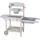 roba Mobile Matschküche BBQ aus Holz grau lasiert - Outdoor Spielküche ab 18 Monaten mit Rollen & Spielwanne - Multifunktional einsetzbar