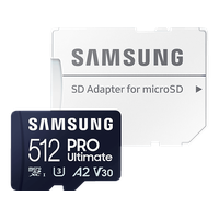 Samsung PRO Ultimate 512 GB microSD-Speicherkarte mit SD-Karten-Adapter