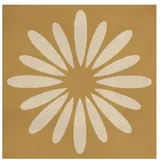 Lukery Fliesenaufkleber, 20 Stück PVC Klebefliesen Küche, Gänseblümchen-Druck Küchenrückwand Klebefliesen, Bodenaufkleber Fliesenaufkleber Bad für Möbel Schrank Wand (20x20cm,Gelb)