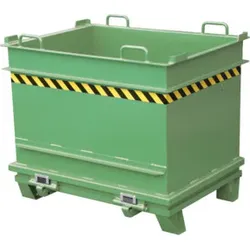 Bauer Südlohn Baustoffcontainer BC 1000, lackiert, Resedagrün